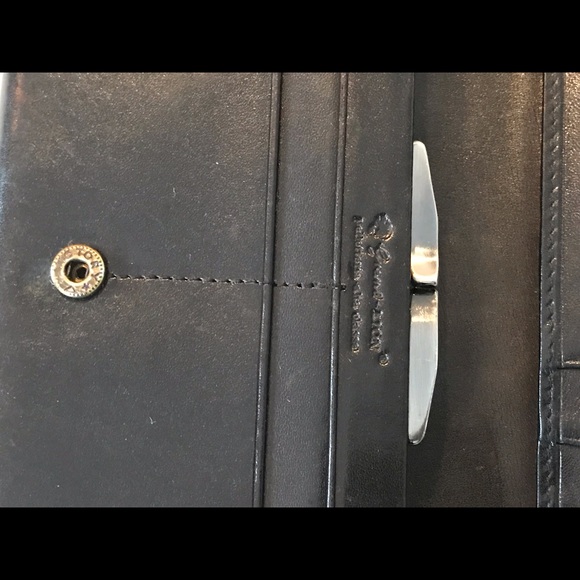 Grand Lion Leather Wallet Black 7 x 3 1/2” vintage - Picture 8 of 16